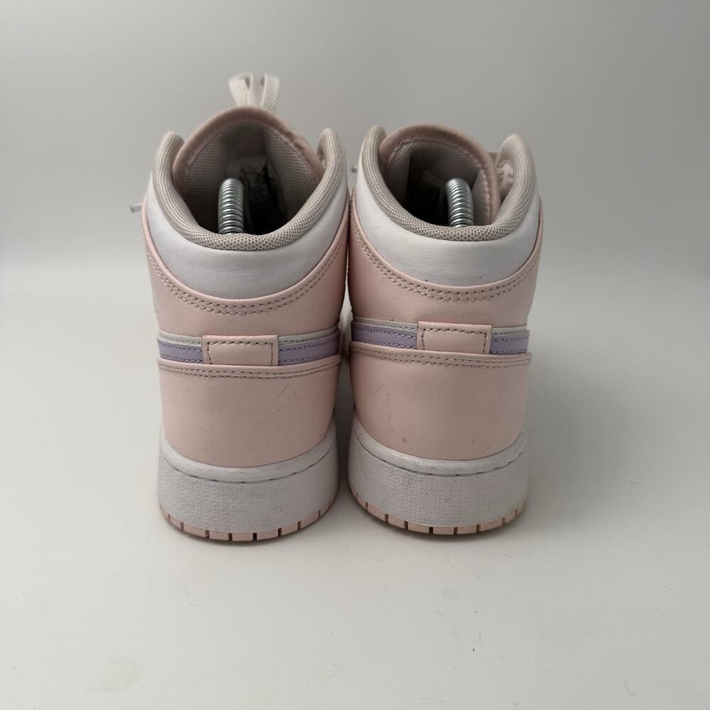 NIKE AIR JORDAN 1 MID YOUTH SIZE 5.5 M PINK WASH SNEAKERS FD8780-601 - Picture 3 of 9